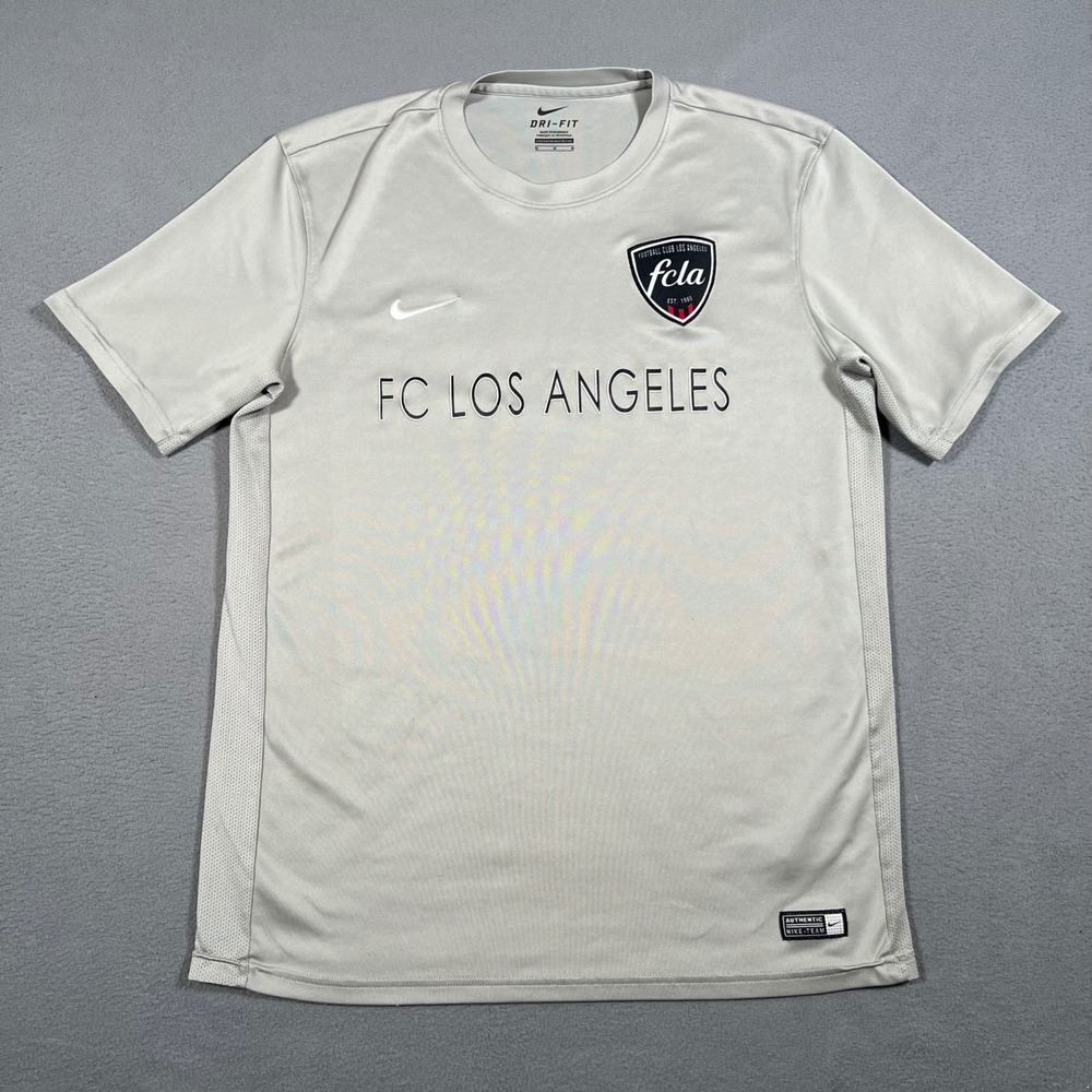 Nike FC Los Angeles Football Club Soccer Jersey Shirt M Gray‎ Tiempo II 645504